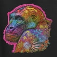 thumbnail image 2 of Colorful Neon Gorilla | Dean Russo Art Animal Lover Women's Standard V-Neck Tee, Black, XX-Large, 2 of 6