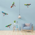 thumbnail image 6 of 4PCS Metal Dragonfly Garden decor Colorful Outdoor Fence Art Patio Sculptures Hanging Decorations yard Porch Living Room Bedroom Home, 6 of 8