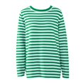 thumbnail image 2 of Vedolay Pullover Sweaters for Women Fall Striped Oversized 2023 Pullovers Sweaters Casual Knit Tops,Green One Size, 2 of 4