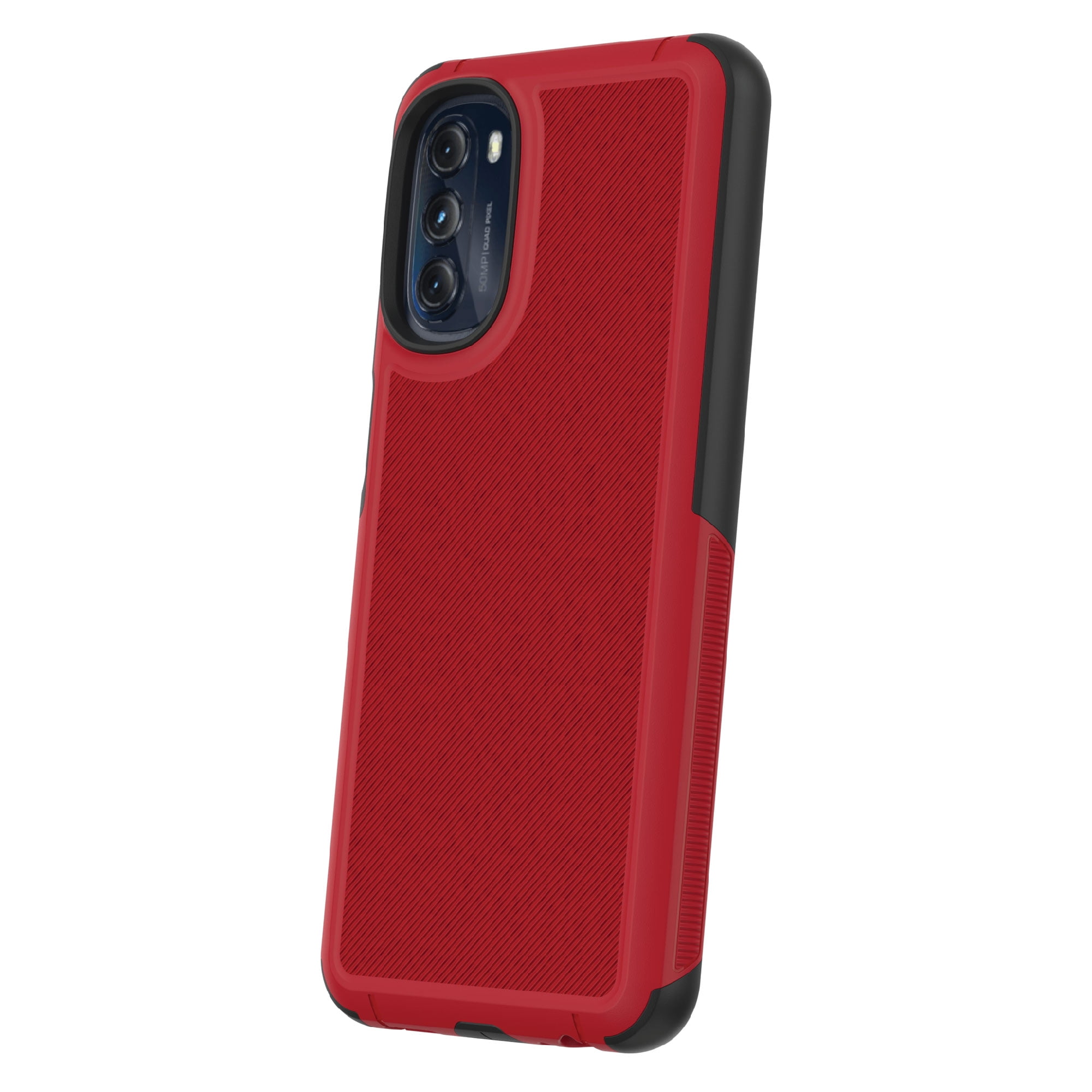 onn. Slim Rugged Phone Case for Moto G 5G (2022) - Red