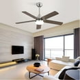 thumbnail image 6 of 42-inch Brush Nickel Ceiling fan with Light & Remote Color Changing Reverse Airflow Ceiling Fan, 6 of 7