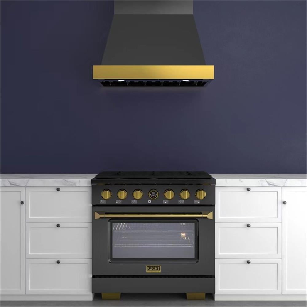 Pemberly Row 36" 5.2 cu. ft. Dual Fuel Range for Propane Gas in Titanium