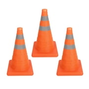Hyper Tough Collapsible Reflective Emergency Safety Cone, Traffic Cone, 3 Pack, Plastic, Model 2110