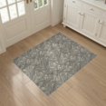 thumbnail image 3 of ODIKA 3'x5' Washable Area Rug Non-Slip, Flatweave, Easy Care Interlocking Motif Border Inspired Minimalist Abstract Lines Refined Structured for Hallway, Laundry Room, 3 of 7