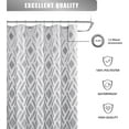 thumbnail image 3 of Ombre Diamond Striped Stripe Shower Curtain, Modern Simple Shower Curtains with Waterproof & Washable, Decorative Shower Curtain for Bathroom (72x72 inch, Light Gray), 3 of 6