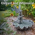 thumbnail image 4 of Sunnydaze Fairy Shell Bronze Fiberglass Outdoor Water Fountain, 4 of 17