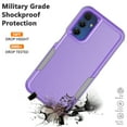 thumbnail image 6 of For Samsung Galaxy A15 5G Phone Case, with Tempered Glass Screen Protector, Heavy Duty Rugged Shockproof Full Body Protection Sturdy Durable Cover Cute Bumper for Galaxy A15 5G -Purple, 6 of 6