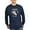 Navy, variant on - Sigma Nu Coat Of Arms Long Sleeve T Shirt - Long Sleeve Dark T-Shirt