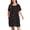 Black, variant on Plus Size Nightgowns for Women Floral Print Short Sleeve Nightshirts Knee Length Sleepshirt Sleepwear with Pockets