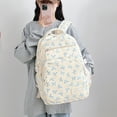 thumbnail image 6 of 3Pcs Bow Print Backpack, Water Resistant School Backpack with Shoulder Bag&Storage Bag, Lightweight Breathable Laptop Bag for Outdoor Travel (Blue), 6 of 9