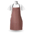 thumbnail image 3 of Ikat Apron, Indigenous Civilizations Ornamental Abstract Rhombus and Lines, Unisex Kitchen Bib with Adjustable Neck for Cooking Gardening, Adult Size, Vermilion Orange Seafoam, by Ambesonne, 3 of 4