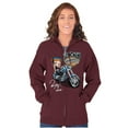 thumbnail image 3 of Biker Betty Boop Choppers Motorcycle Zip Hoodie Sweatshirt Women Brisco Brands M, 3 of 5