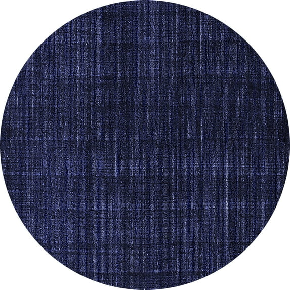 Ahgly Company Indoor Round Oriental Blue Industrial Area Rugs, 8' Round