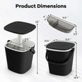 thumbnail image 3 of Costway 4 Gallon Portable Cooler Bar Table with Handle Bottle Opener & Lift Top Lid Black, 3 of 10