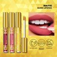 thumbnail image 4 of Matte Lip Stain, 2.5ml Lightweight Gold Liquid Lipstick 3pcs Holographic Metallic Waterproof  for Makeup, 4 of 7