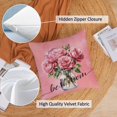 thumbnail image 3 of Mothers Day Pillow Covers 20x20 Set of 4 Velvet Mom Throw Pillow Covers Pink Rose Flower Floral Cushion Covers Pillow Case Gift for Mother Mom Birthday Home Outdoor Sofa Decoration (20), 3 of 6