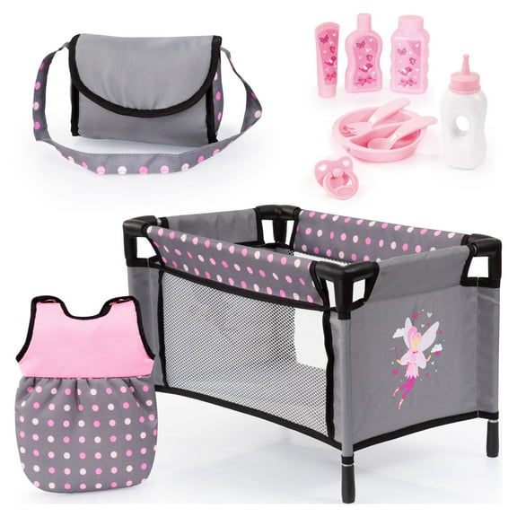 Bayer Baby Doll Travel Bed for Toy Baby Doll/Stuffed Animals with Accessories