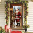 thumbnail image 1 of Herunwer Christmas Door Cover Banner, Xmas Hanging Banner Holiday Backdrop Merry Christmas Santa Background for Home Holiday Decor, 1 of 6