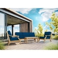 thumbnail image 4 of Adrien Teak Deep Seating Outdoor Club Chair with Navy Cushion, 4 of 5