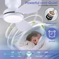 thumbnail image 4 of Ventilador de Techo Kviflon 91 cm con Luz Empotrada, Control Remoto y APP, 4 of 9