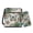 Beige and Blue-Butterfly Mandala Flower, variant on Wolf Family Leather Hobo Bag with Wallet Crossbody Satchel Purse Zipper Shoulder Purse with Adjustable Strap Sling Messenger Purse with Leather Clutch Purse, Green