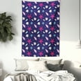 thumbnail image 3 of Navy and Blush Tapestry, Nautical Marine Pattern with Shells Starfishes and Bubbles Aquatic Wildlife, Wall Hanging for Bedroom Living Room Dorm Decor, 40W X 60L Inches, Multicolor, by Ambesonne, 3 of 5