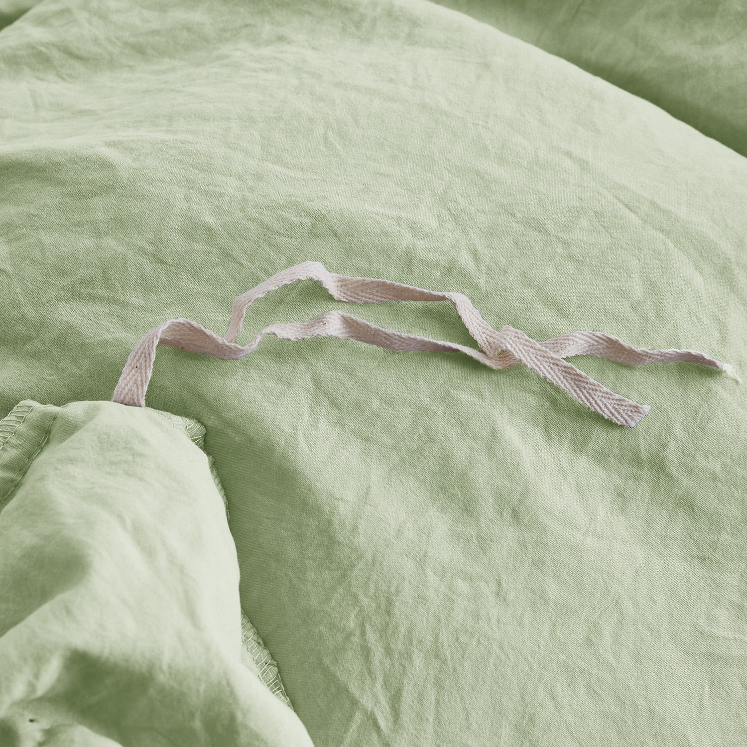 HIG 3 Piece Vintage Duvet Cover Set, Ultra Soft Pre-washed Microfiber, Sage, King