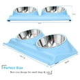 thumbnail image 7 of UPSKY Dog Cat Bowls, Double Pet Bowls with Elevated Stand, 15° Tilted Detachable Cat Raised Bowls for Food and Water, Stainless Steel Pet Feeder Bowls, 7 of 7
