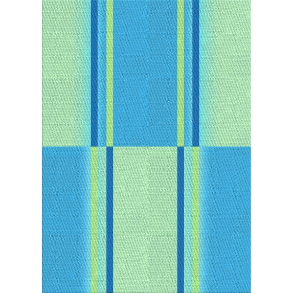 Ahgly Company Indoor Rectangle Patterned Dark Turquoise Green Area Rugs, 6' x 9'