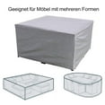 thumbnail image 2 of Protector de muebles de exterior resistente al agua, a los rayos UV y al polvo con cordón, funda rectangular para mesa de jardín de 150 x 150 x 75 cm, 2 of 5