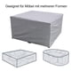 thumbnail image 2 of Funda para mesa de jardín, rectangular, impermeable, para muebles de jardín, resistente al viento, la lluvia, los rayos UV y el polvo, con cordones (150 x 150 x 75 cm), 2 of 5