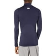 thumbnail image 2 of Under Armour Men's ColdGear Mock Neck Compression Long Sleeve Shirt (Midnight Navy, XX-Large), 2 of 2