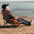 thumbnail image 2 of PORTAL Beach Chairs for Adults Camping Low Lightweight Portable Chair with Cup Holder Mesh Back Included Carry Bag for Outdoor Sand Lawn Travel Picnic Festival Concert 350LBS, 2 of 9