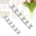 thumbnail image 2 of GOOHOCHY 12pcs acero inoxidable plata metal carpeta de papel agarre clips abrazadera herramienta de oficina suministros, 2 of 7