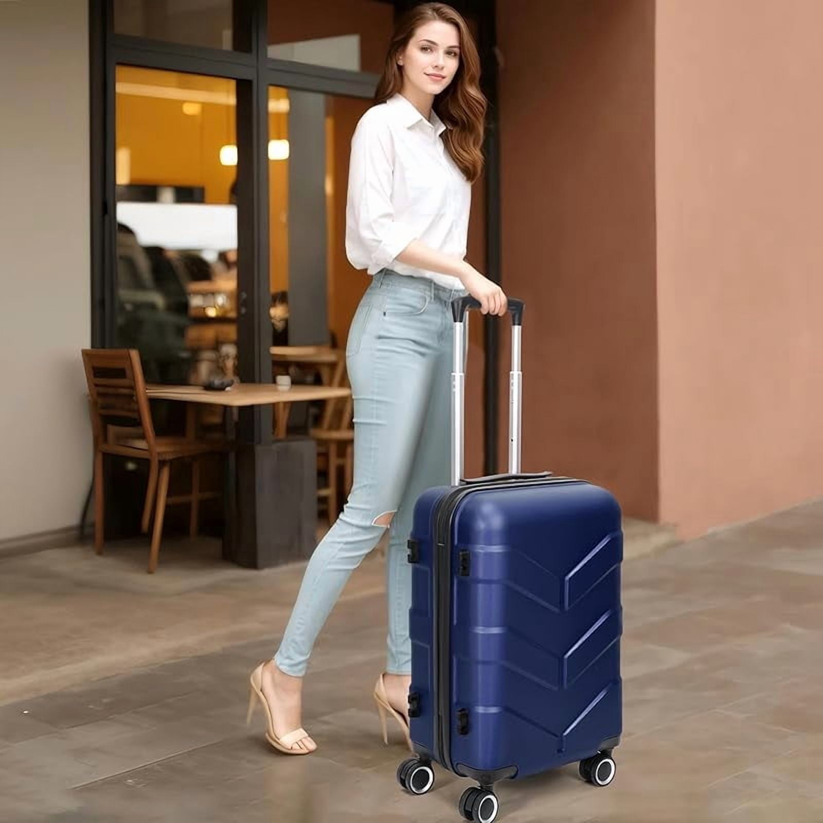 Hardside Carry On Luggage 22x14x9 Airline Approved with Spinner Wheels, Lightweight 20-inch Carry-On Suitcase for Men & Women