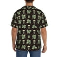 thumbnail image 5 of Easygdp Skulls Gold Chains Dollar Men's Casual Short-sleeved Shirt with Pocket and Button Suitable for Beach Vacation Leisure - 4X-Large, 5 of 7