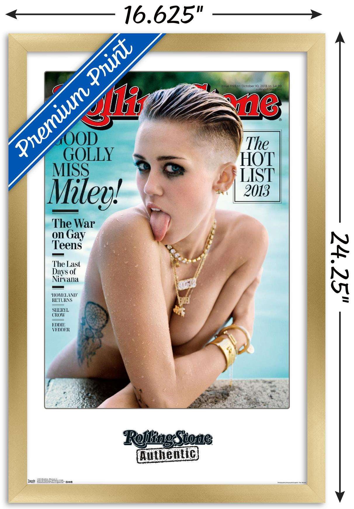 Rolling Stone Magazine - Miley Cyrus 13 Wall Poster, 14.725" x 22.375", Framed
