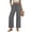 Gray -CK11, variant on Inglocry Wide Leg Pants Woman Palazzo Drawstring Elastic Waist Trousers with Pockets Casual Lounge Black S