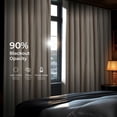 thumbnail image 3 of Half Price Drapes Alabaster Beige French Pleat Signature Velvet Blackout Curtains(1 Panel),50WX 120L, 3 of 8