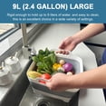 thumbnail image 2 of Collapsible Dish Basin & Sink Tub with Drain Plug – 2.4 Gal Baby Bottle Wash Basin, Bottle Washing Bin for RV, Camping, Kitchen | Collapsible Water & Bottle Basin (Grey), 2 of 6