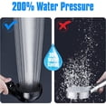 thumbnail image 4 of AIR-High Pressure Shower Head with Hose and On Off Switch, Water Saving Handheld RV Shower Head with 3 Spray Settings, Detachable Shower Heads with Hose and Angle-Adjustable Bracket (Matte Black), 4 of 4