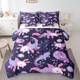 thumbnail image 1 of YST Pink Axolotl 7-Piece Cartoon Marine Animal Bedding Set, Queen, Ocean Theme, 1 of 4