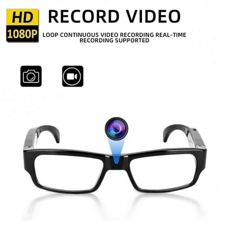 Glasses Video Glasses HD 1080P Eyewear Cam Video Camera Photo Video Camcorder for Travel, Sports(Included 32/64G TF Card)