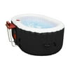 ALEKO 2 Person 100-130 Jets Outdoor Inflatable Hot Tub Spa with Drink Tray and Cover