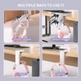 thumbnail image 4 of Liboer 2-in-1 Headphone Controller Holder, 360° Rotating Headphone Stand for Desk, 2 Gamepad Hangers Adjustable Clamp-on Punch-free Hook, White, 4 of 8