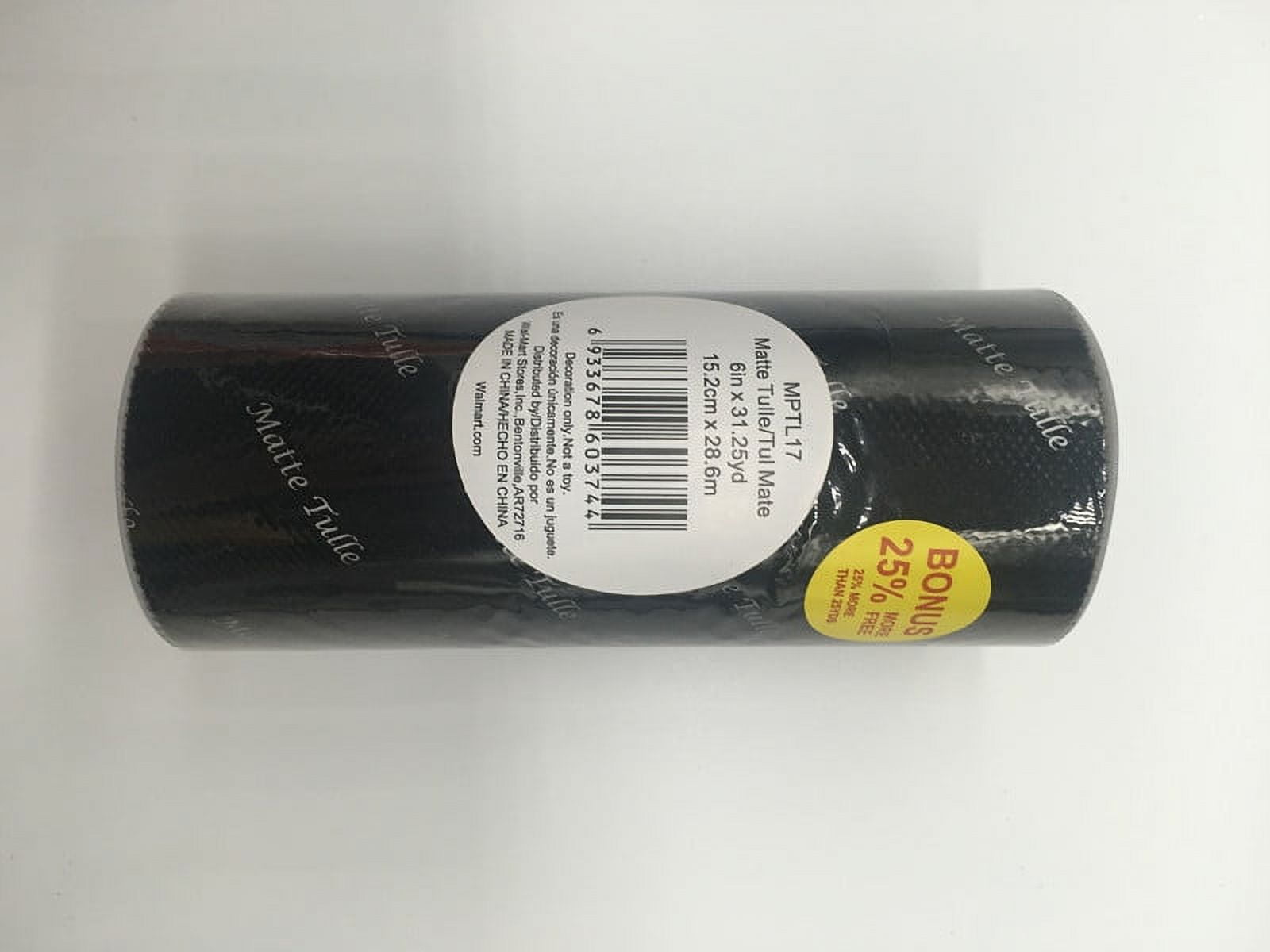 (6 pack) Fuzhou 6"x31.25 Yd Matte Tulle-Black