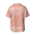 thumbnail image 4 of Goofa Rose Gold Glitter Printed Men's Casual Short-sleeved Shirt,Lightweight Breathable Button-down,Summer Casual men's top,Versatile Fashion shirt-Small, 4 of 7