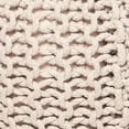 thumbnail image 6 of Round Pouf Ottoman - Cable Knitted Boho Poof - Home Décor Cord Pouffe Handmade Circular Footrest for Living Room - Bedroom - Kids Bedroom - 100% Cotton Pouf (18" x 18" x 14") - Ivory, 6 of 11