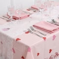 thumbnail image 6 of Tumao Valentine's Day Tablecloth 3 Pack Heart Red Plastic Party Decorations 54 X 108 Table Cover Anniversary Valentines Wedding Birthday, 6 of 8