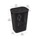 thumbnail image 3 of Clothes Basket, Lid, Ventilated, Plastic, 17.25" L x 13.75" W x 23.5" H, Black, 3 of 6